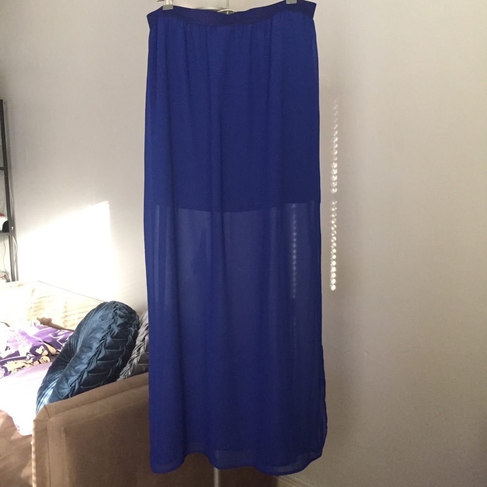 H&M cobalt Blue Maxi Skirt